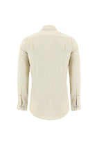 Krem Uzun Kol Regular Fit Oduncu Gömlek