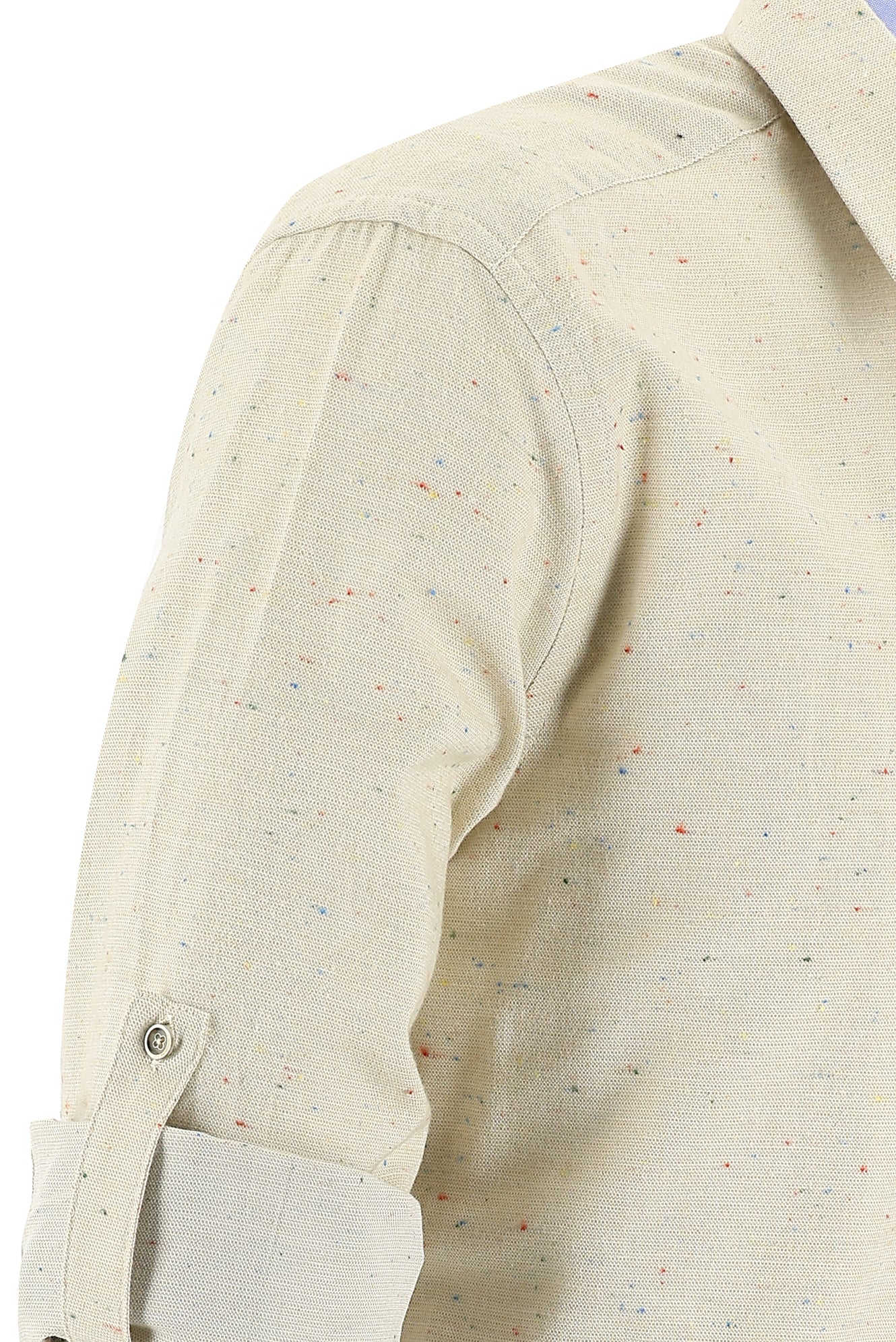 Krem Uzun Kol Regular Fit Oduncu Gömlek