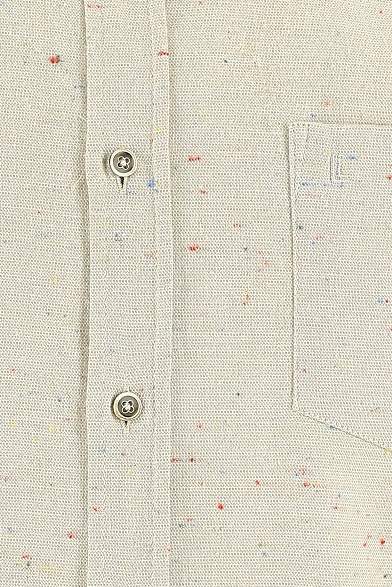 Krem Uzun Kol Regular Fit Oduncu Gömlek