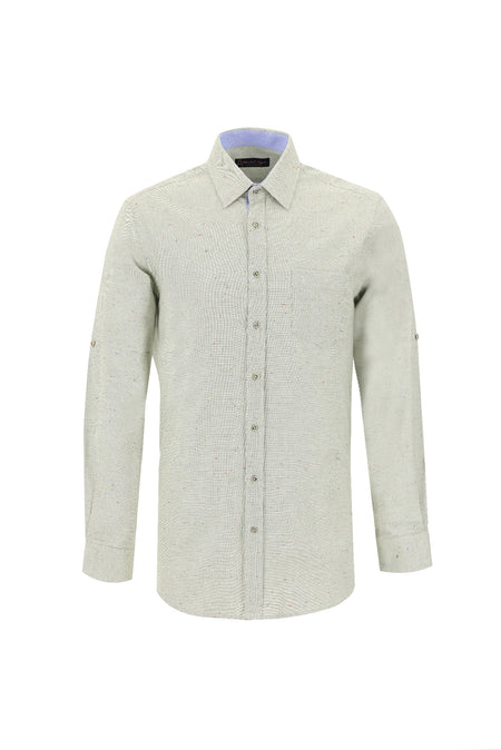 Mint Yeşili Uzun Kol Regular Fit Oduncu Gömlek
