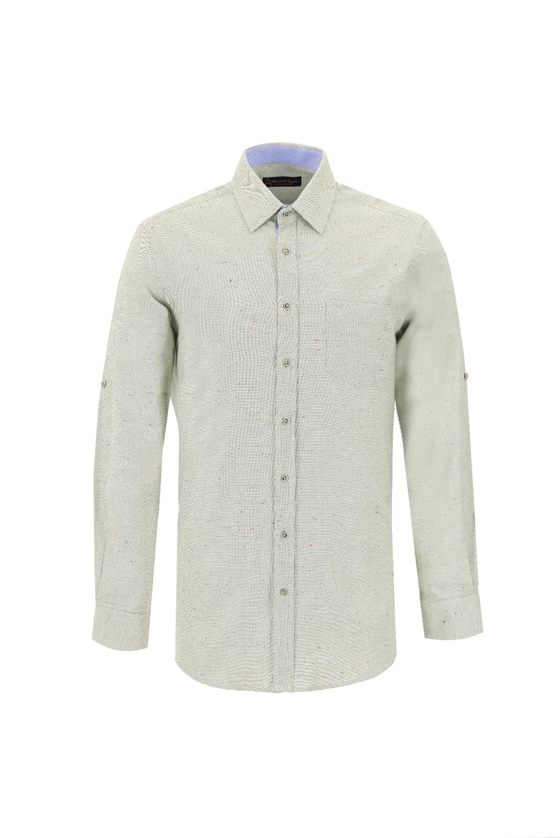 Mint Yeşili Uzun Kol Regular Fit Oduncu Gömlek