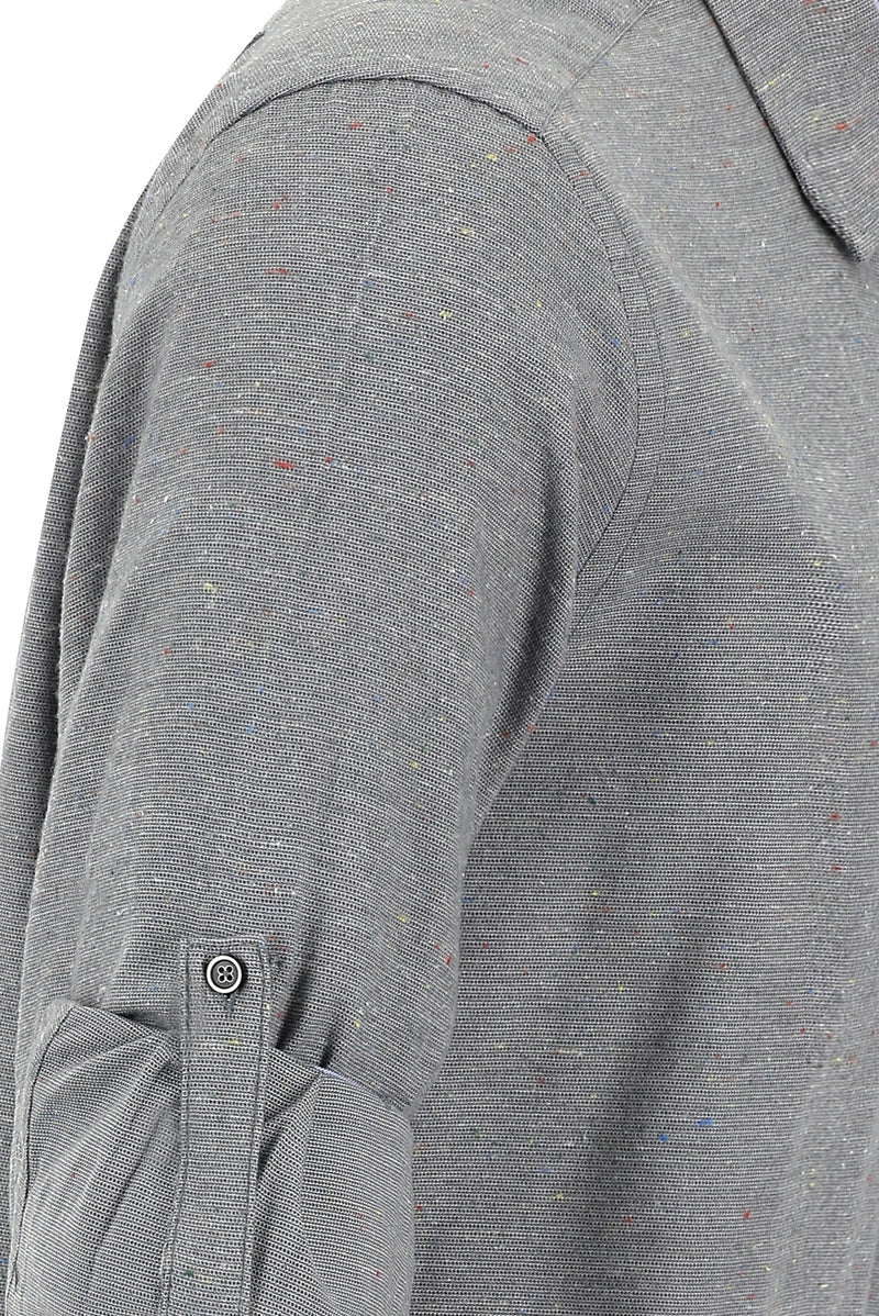 Açık Antrasit Uzun Kol Regular Fit Oduncu Gömlek