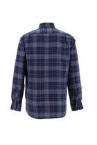 Koyu Lacivert Uzun Kol Regular Fit Ekose Pamuk Gömlek