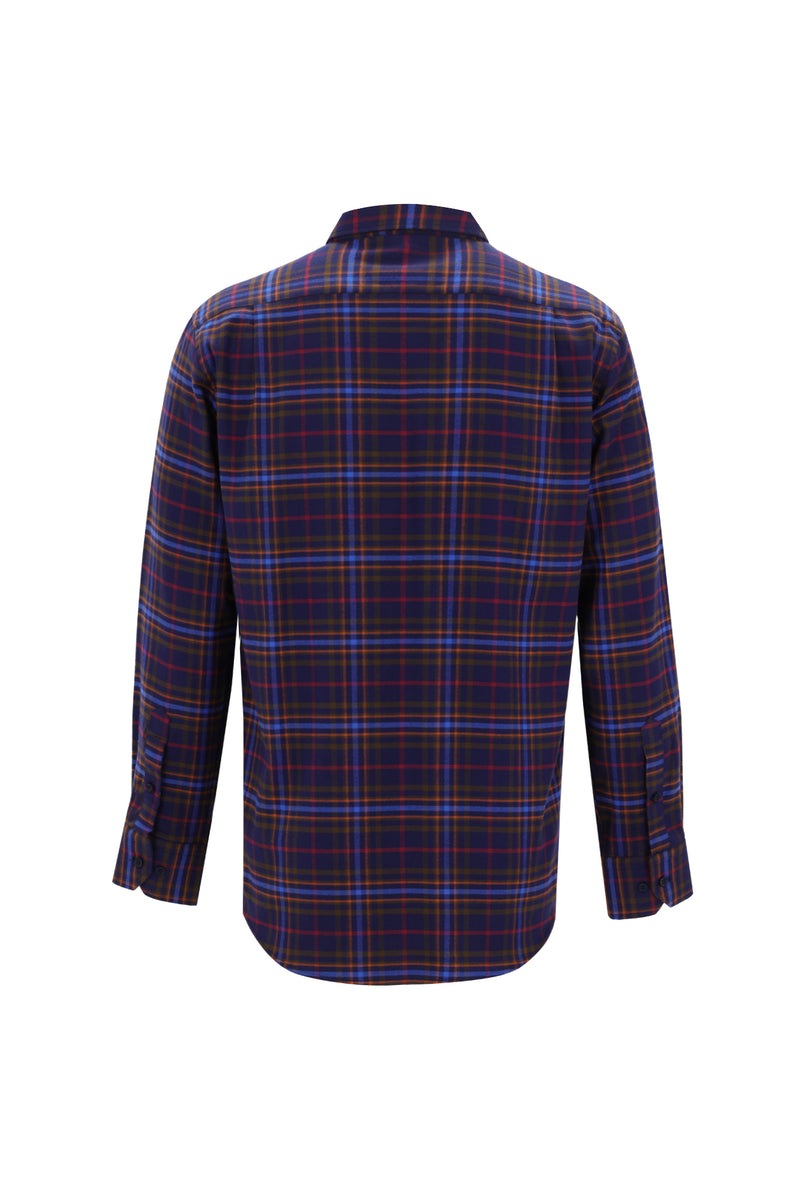 Kiremit Uzun Kol Regular Fit Ekose Pamuk Gömlek