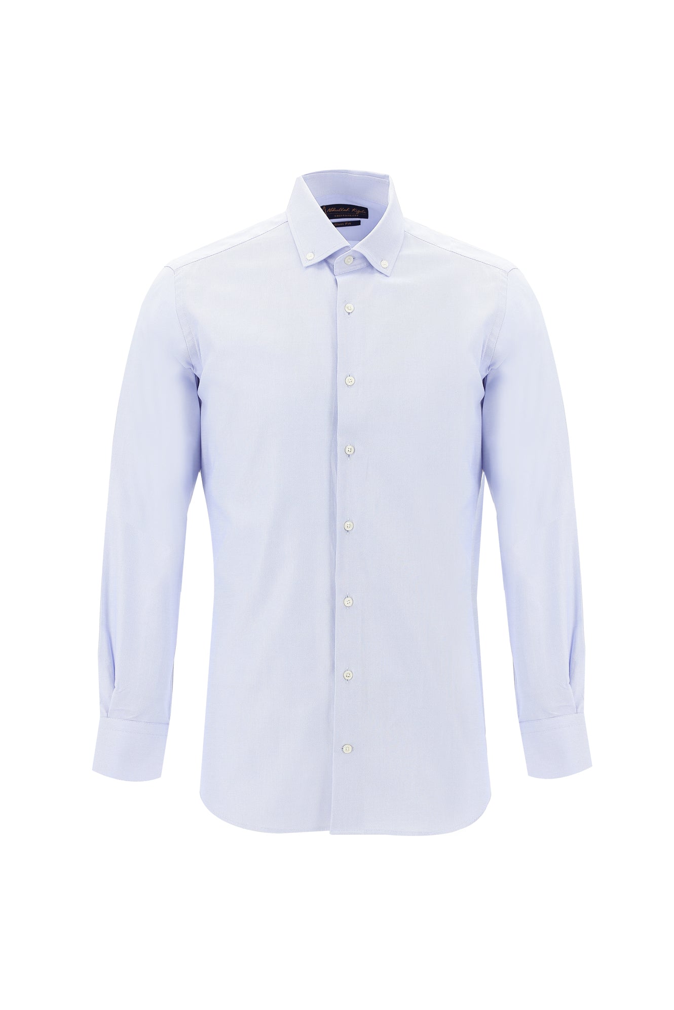 Açık Mavi Uzun Kol Slim Fit Dar Kesim Oxford Pamuk Gömlek