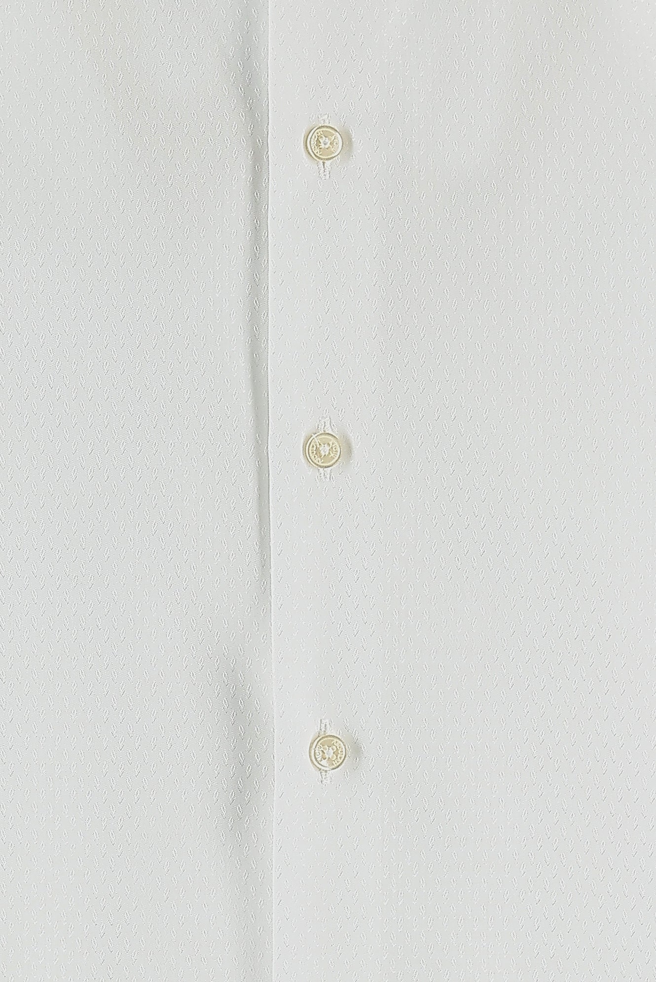 Beyaz Uzun Kol Slim Fit Dar Kesim Desenli Manşetli Pamuk Gömlek