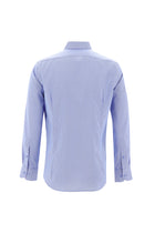 Koyu Mavi  Uzun Kol Slim Fit Dar Kesim Desenli Spor Pamuk Gömlek