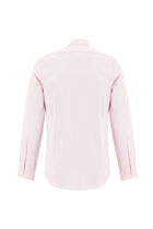 Toz Pembe Uzun Kol Slim Fit Dar Kesim Desenli Klasik Pamuk Gömlek-Abdullah Ki??l?