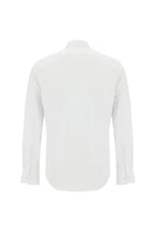 Beyaz Uzun Kol Slim Fit Dar Kesim Non Iron Desenli Pamuk Gömlek