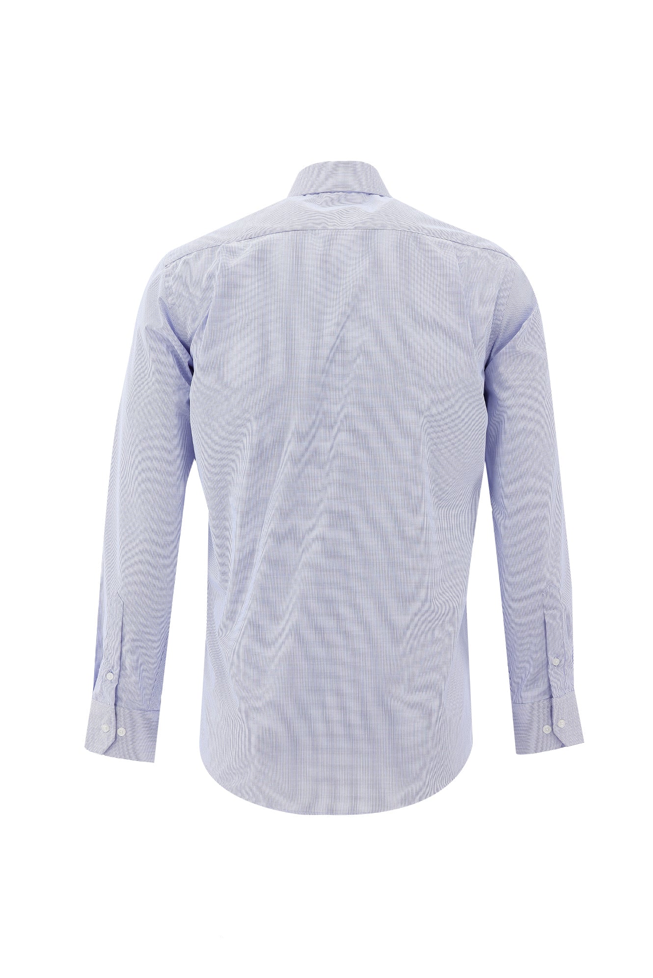 Mavi Uzun Kol Regular Fit Non Iron Desenli Pamuk Gömlek