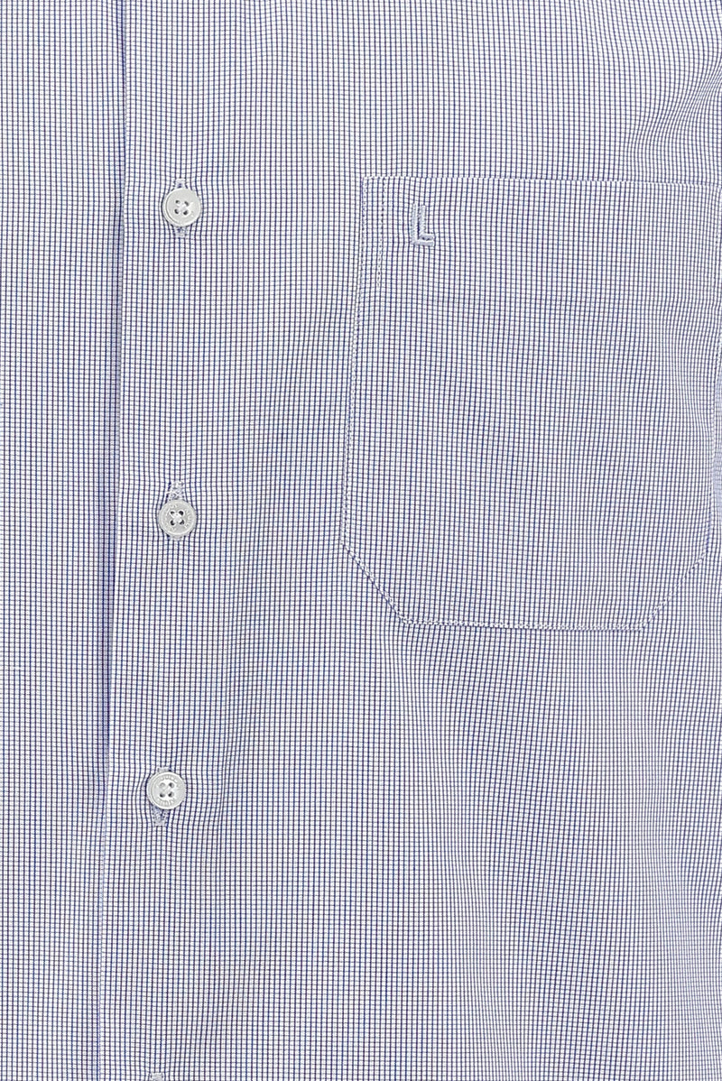 Mavi Uzun Kol Regular Fit Non Iron Desenli Pamuk Gömlek