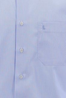 Gök Mavisi Uzun Kol Regular Fit Non Iron Desenli Pamuk Gömlek
