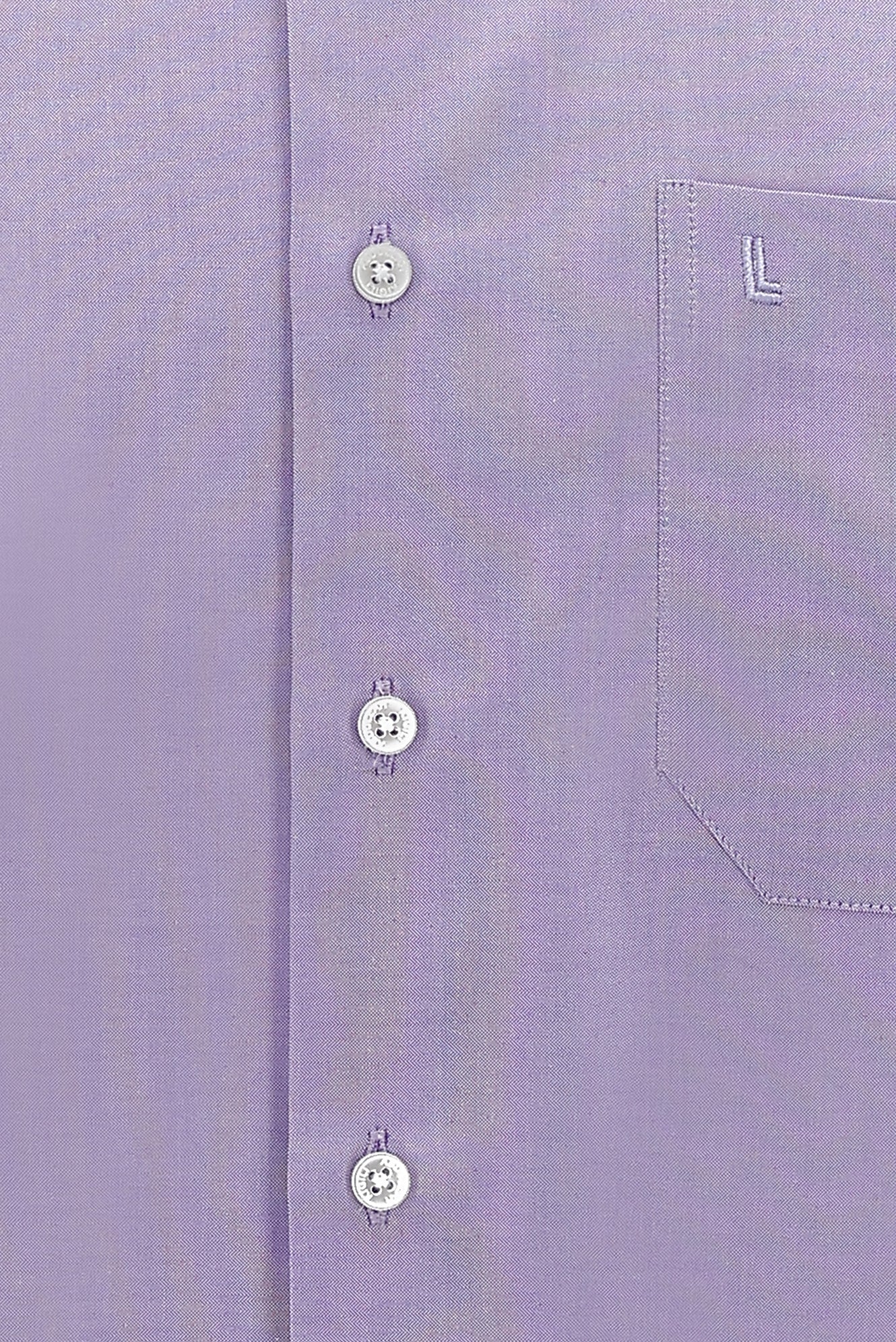 Lila Uzun Kol Regular Fit Non Iron Desenli Pamuk Gömlek