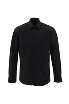 Siyah Uzun Kol Slim Fit Dar Kesim Non Iron Saten Pamuk Gömlek