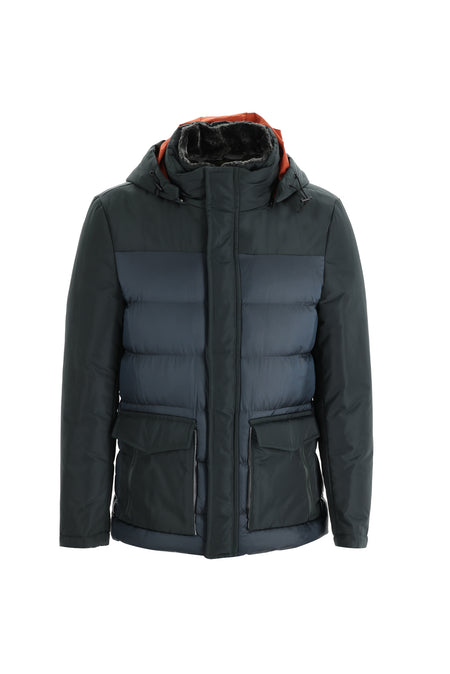 Çağla Yeşili Kapüşonlu Şişme Mont