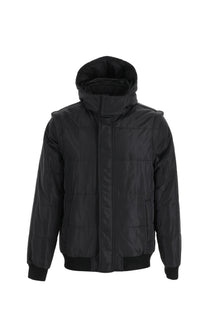 Siyah Kapüşonlu Spor Mont