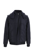 Koyu Lacivert Kapüşonlu Spor Mont