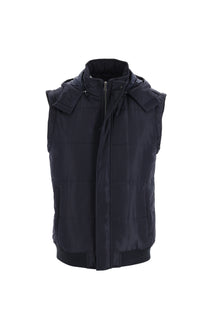 Koyu Lacivert Kapüşonlu Spor Mont