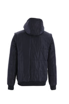 Koyu Lacivert Kapüşonlu Spor Mont