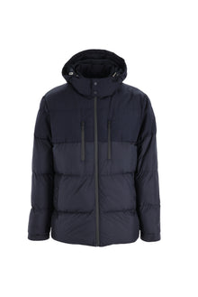 Orta Lacivert Slim Fit Dar Kesim Kapü?onlu ?i?me Kaban-Abdullah Ki??l?