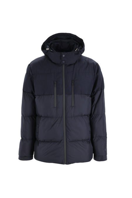 Orta Lacivert Slim Fit Dar Kesim Kapü?onlu ?i?me Kaban-Abdullah Ki??l?