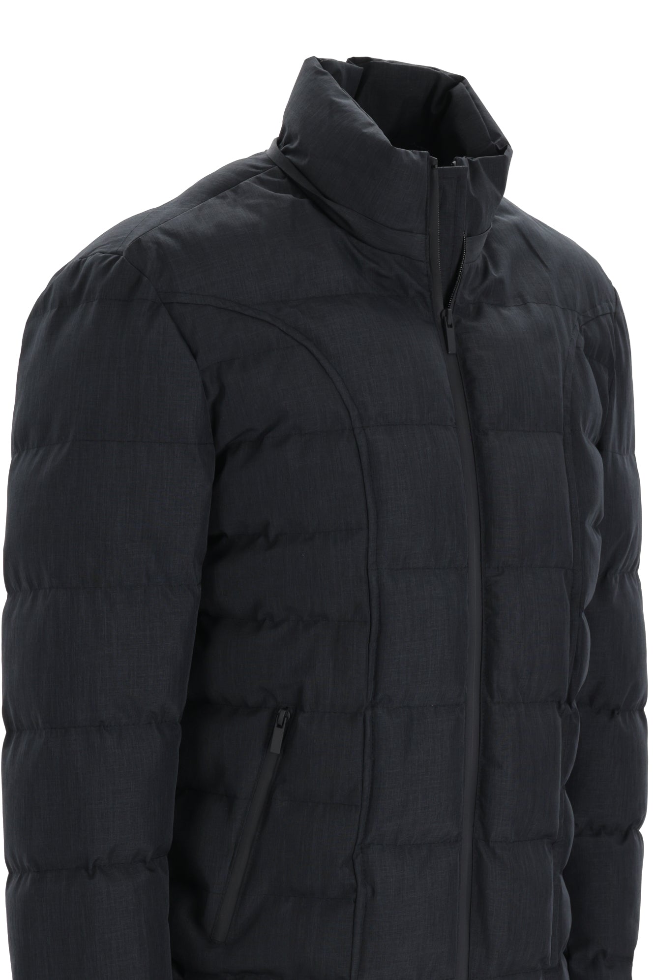Siyah Slim Fit Dar Kesim Kapü?onlu ?i?me Mont-Abdullah Ki??l?