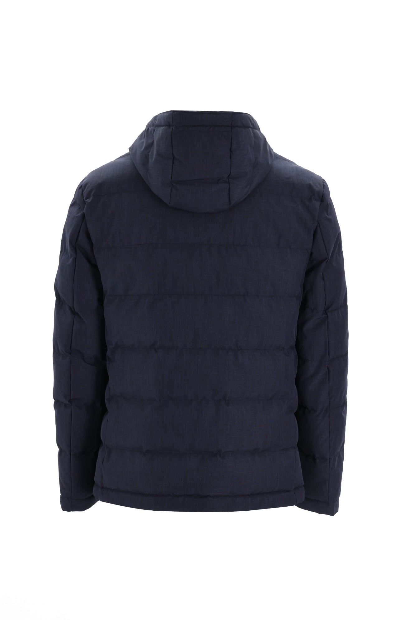 Orta Lacivert Slim Fit Dar Kesim Kapü?onlu ?i?me Mont-Abdullah Ki??l?