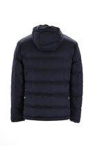 Koyu Lacivert Slim Fit Dar Kesim Kapüşonlu Şişme Mont