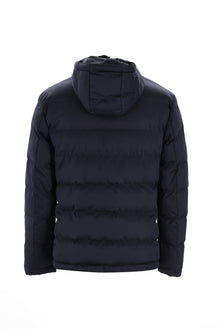 Koyu Lacivert Slim Fit Dar Kesim Kapüşonlu Şişme Mont