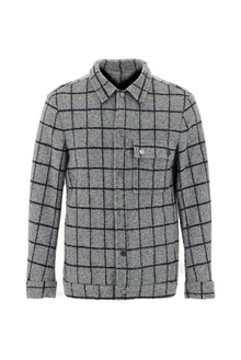 Orta Gri Slim Fit Dar Kesim Yünlü Shacket Gömlek / Mont-Abdullah Ki??l?