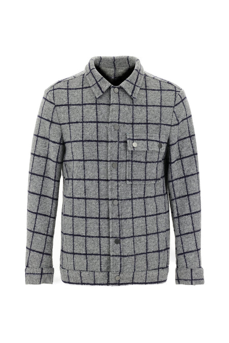 Orta Gri Slim Fit Dar Kesim Yünlü Shacket Gömlek / Mont-Abdullah Ki??l?