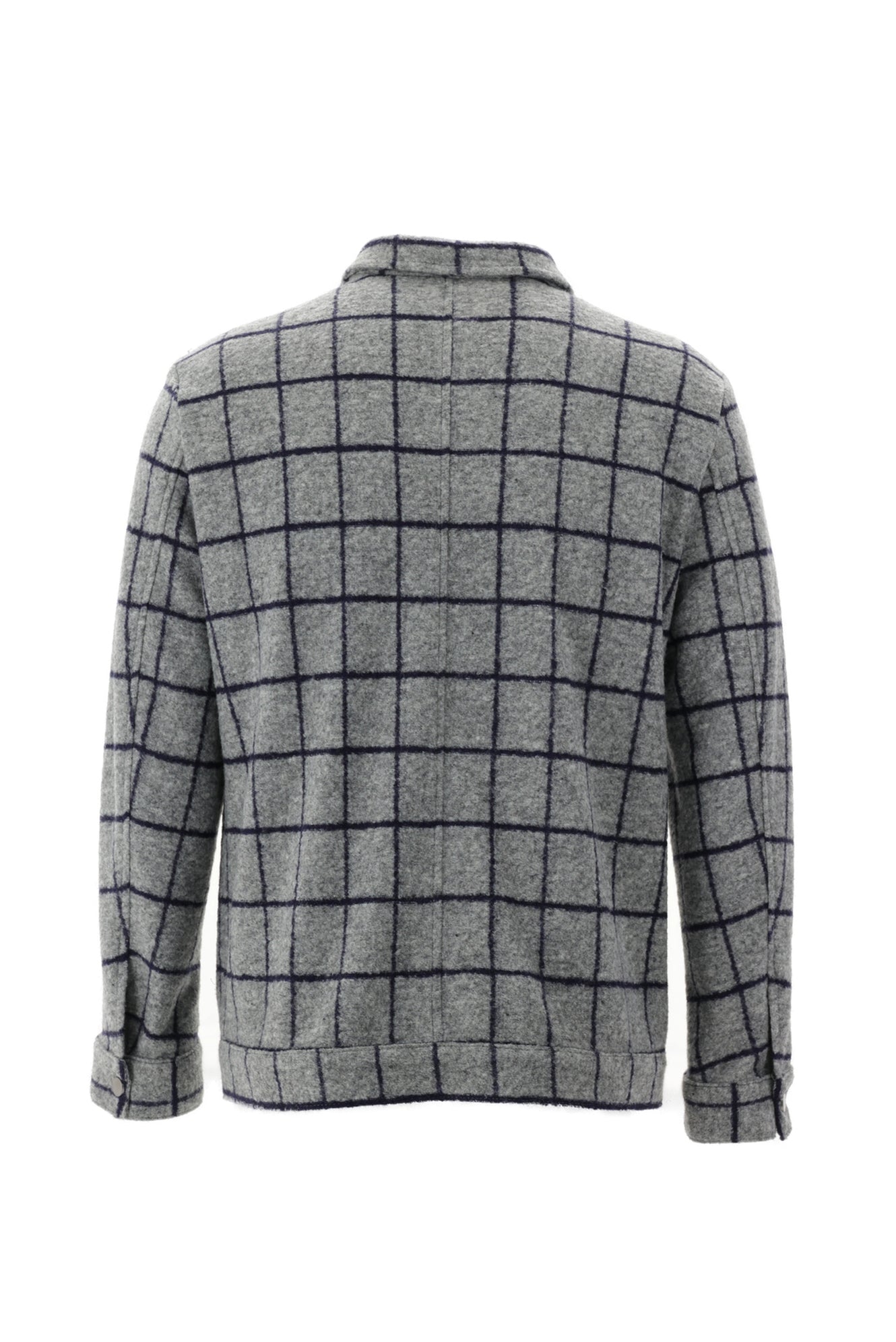 Orta Gri Slim Fit Dar Kesim Yünlü Shacket Gömlek / Mont-Abdullah Ki??l?