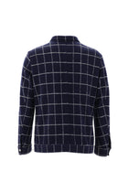 Orta Lacivert Slim Fit Dar Kesim Yünlü Shacket Gömlek / Mont-Abdullah Ki??l?