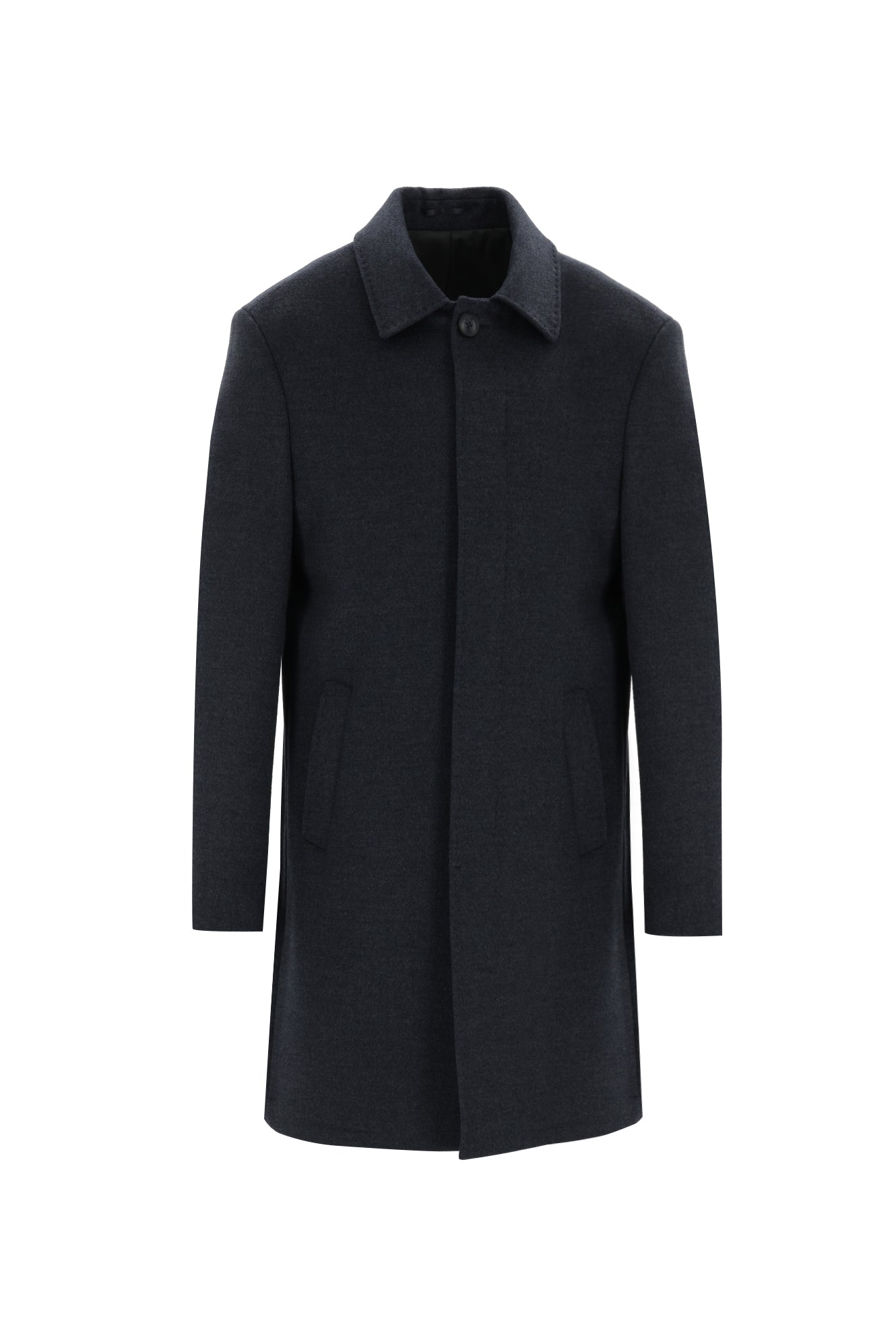 Koyu Füme Yünlü Palto