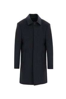 Koyu Füme Yünlü Palto