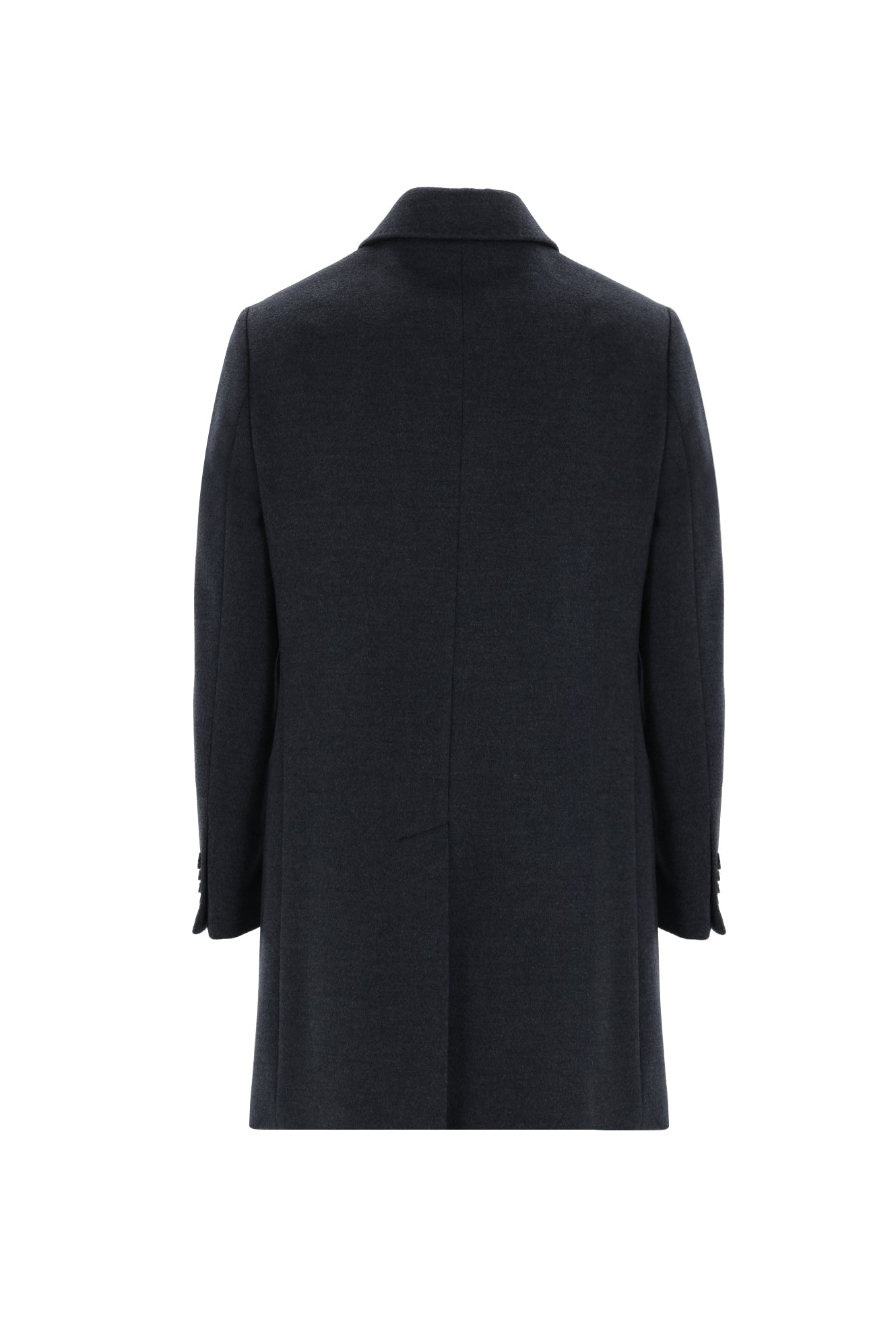 Koyu Füme Yünlü Palto