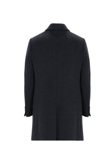 Koyu Füme Yünlü Palto