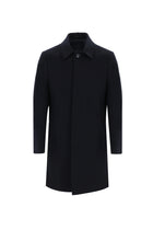 Siyah Lacivert Yünlü Palto