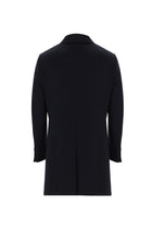 Siyah Lacivert Yünlü Palto