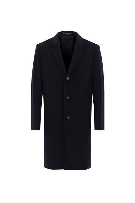 Koyu Lacivert Kaşmir Palto