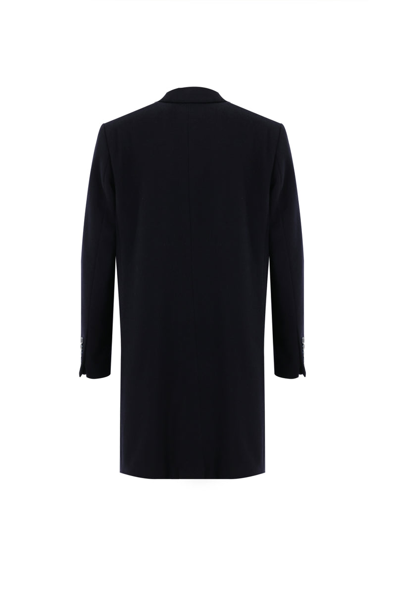 Koyu Lacivert Kaşmir Palto