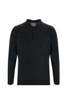 Siyah Polo Yaka Regular Fit Triko Kazak