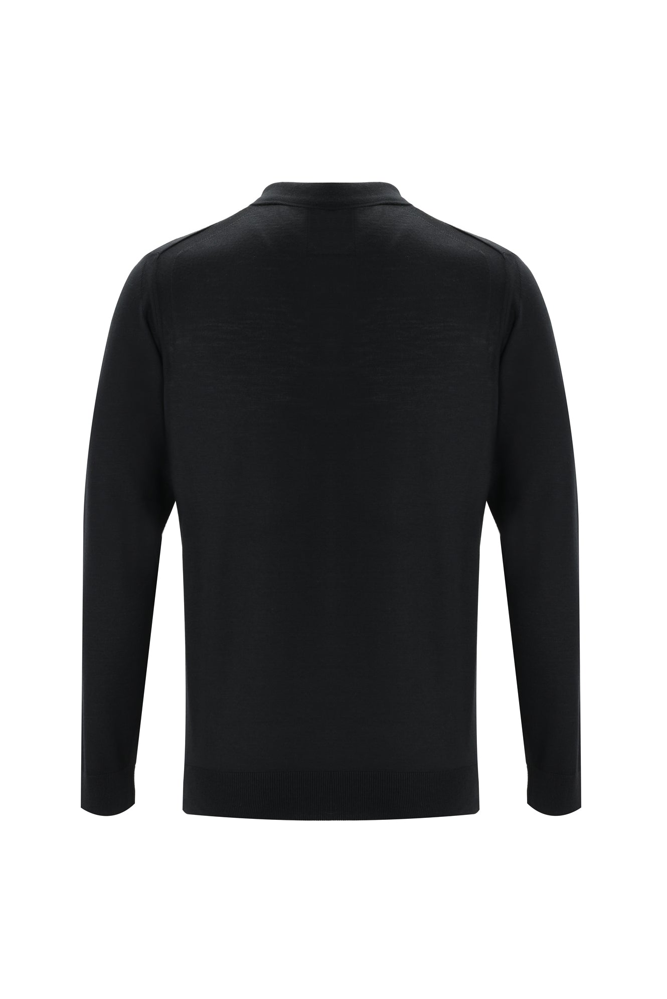 Siyah Polo Yaka Regular Fit Triko Kazak