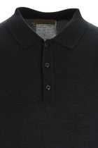 Siyah Polo Yaka Regular Fit Triko Kazak