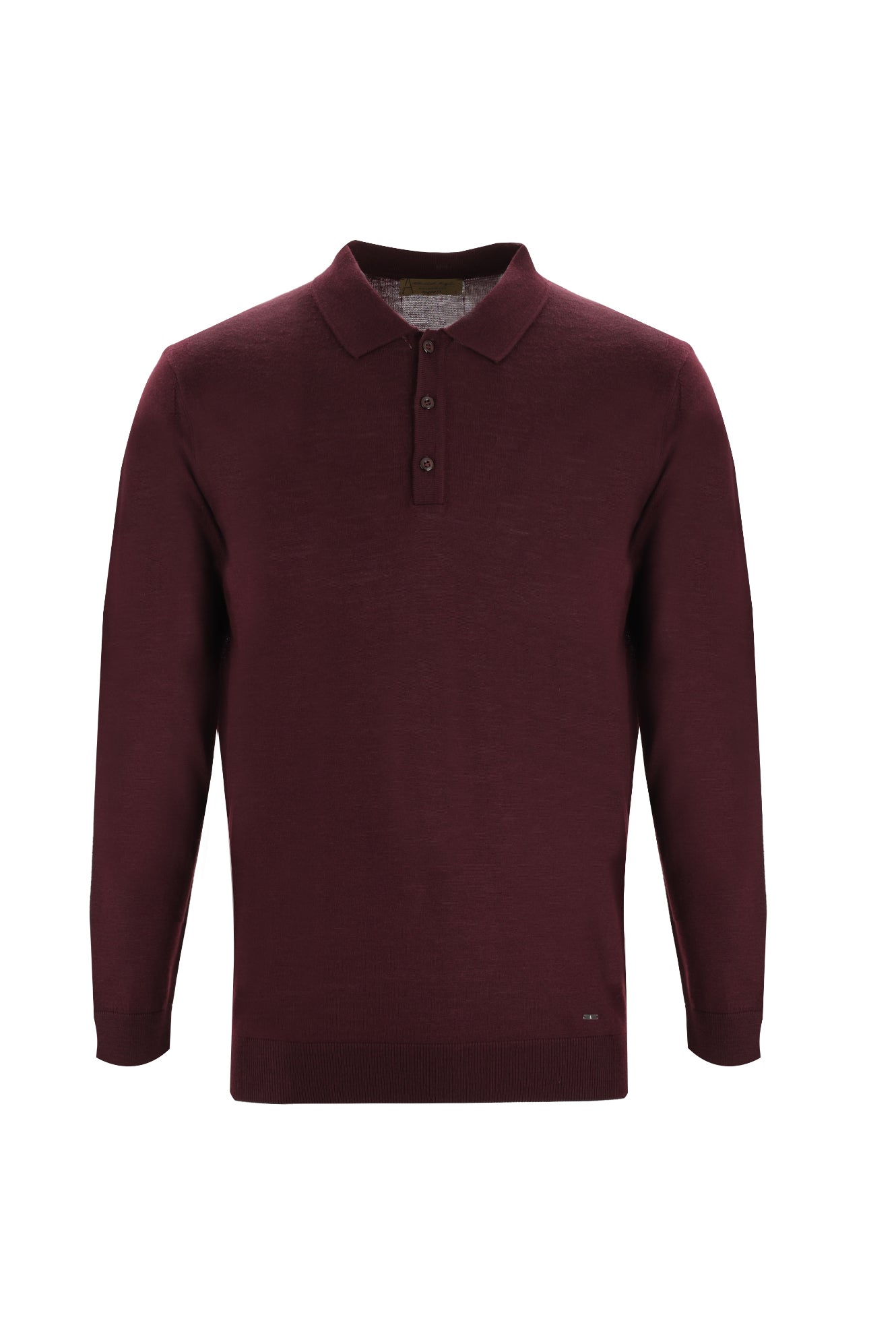 Koyu Bordo Polo Yaka Regular Fit Triko Kazak