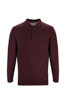 Koyu Bordo Polo Yaka Regular Fit Triko Kazak