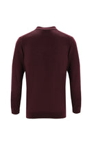 Koyu Bordo Polo Yaka Regular Fit Triko Kazak