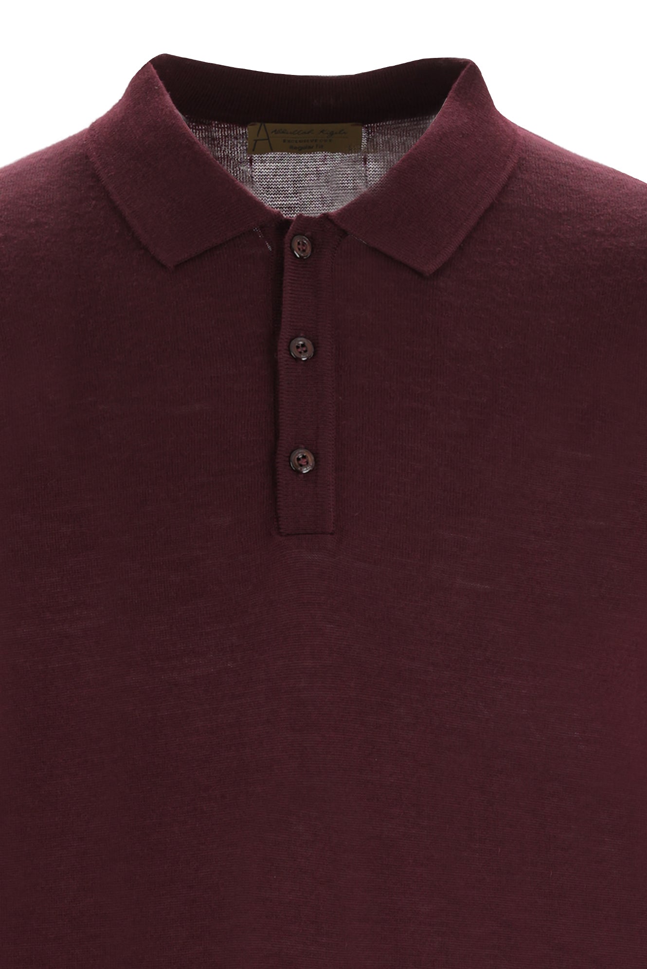 Koyu Bordo Polo Yaka Regular Fit Triko Kazak