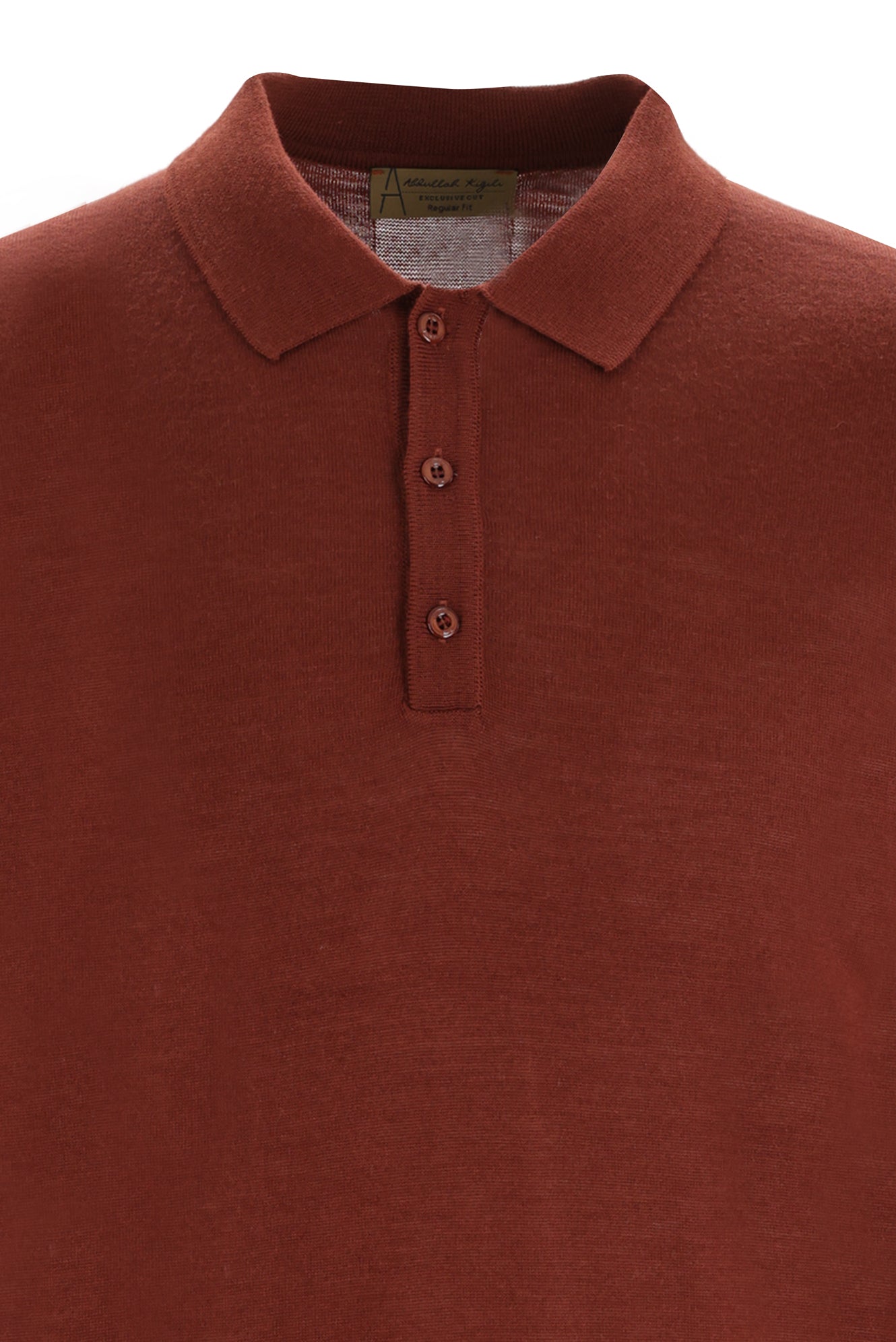 Kiremit Polo Yaka Regular Fit Triko Kazak