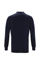 Orta Lacivert Polo Yaka Regular Fit Yünlü Triko Kazak